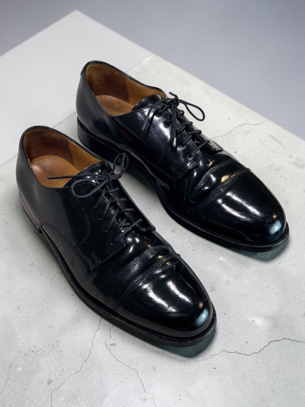 Cole Haan Black Patent Leather Oxfords Mens Size 10D